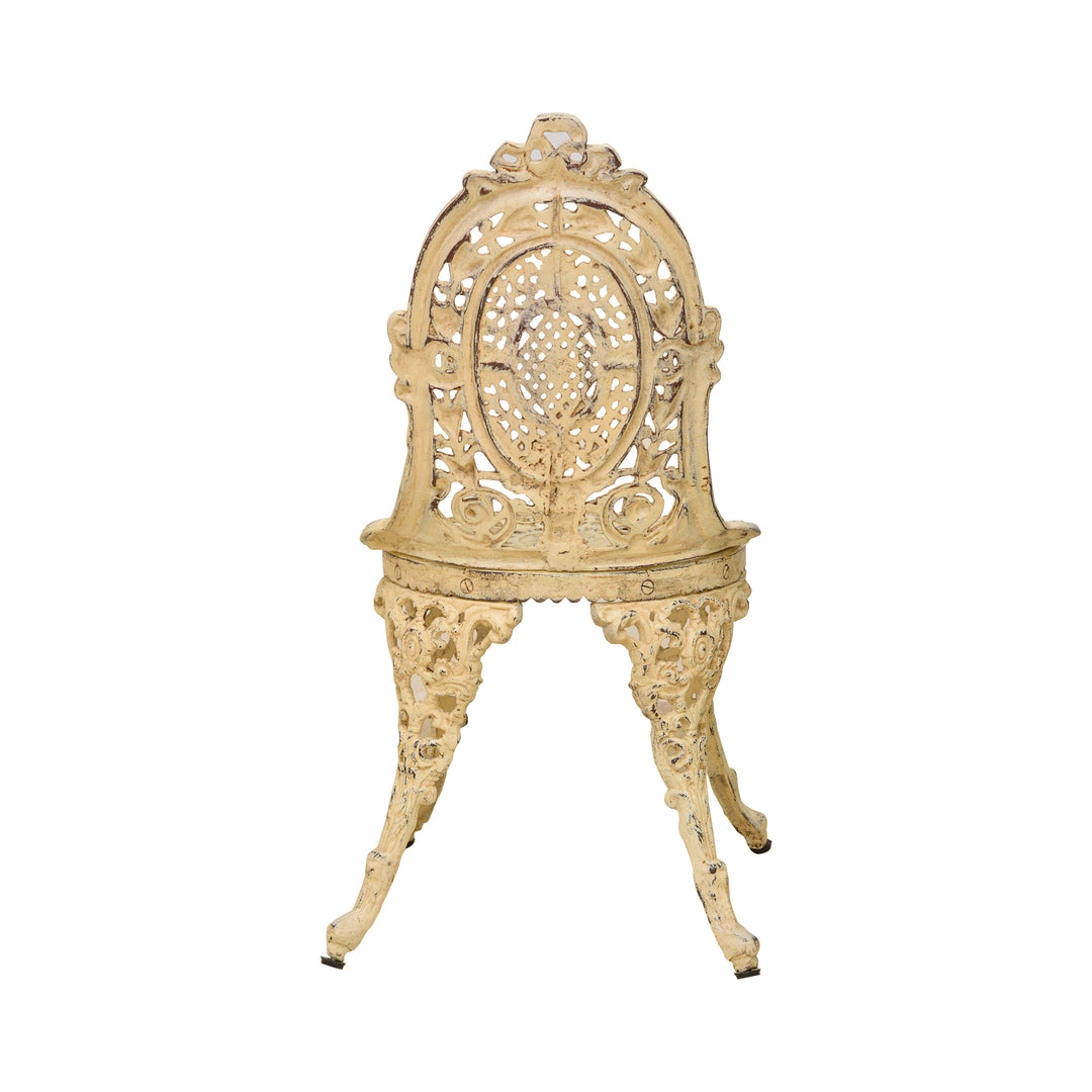 Retro Cast Iron Chair - White
