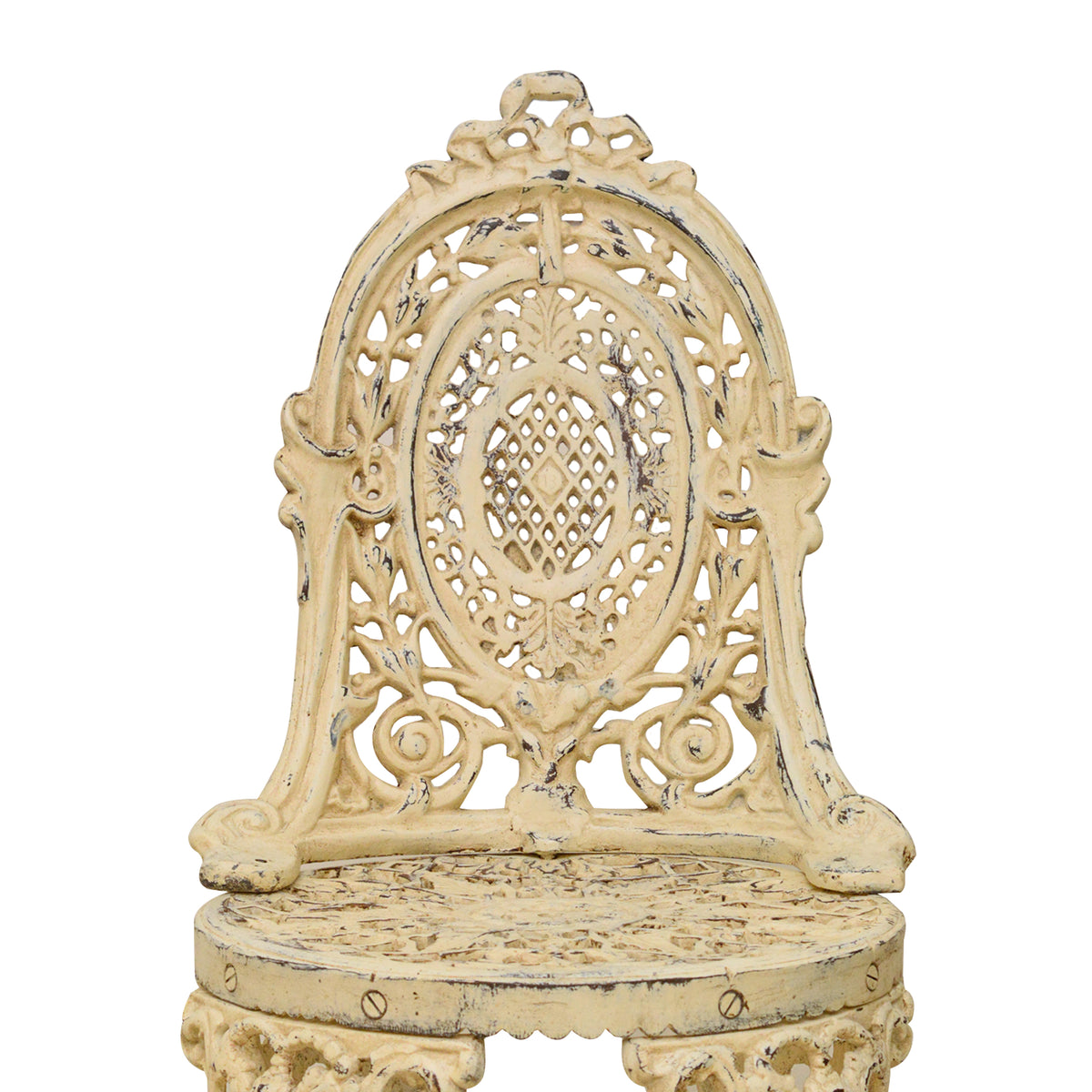 Retro Cast Iron Chair - White