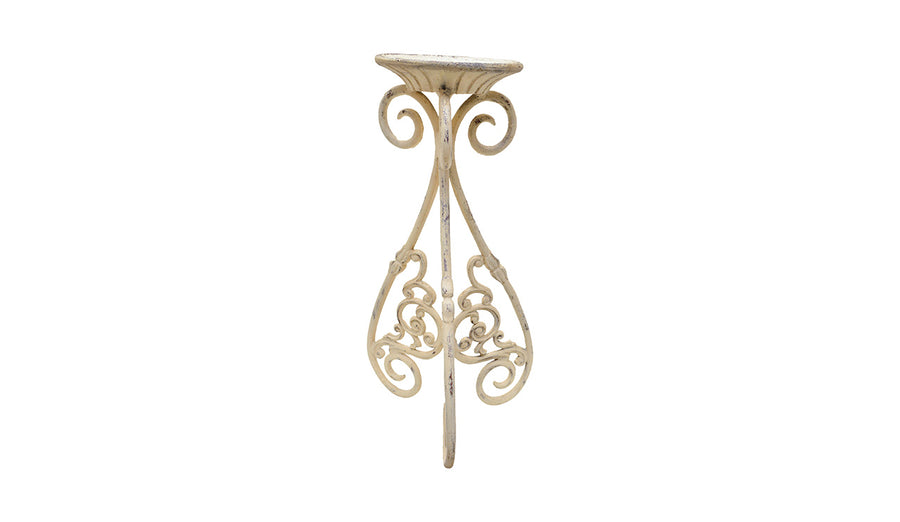 Cast Iron Candle stand- White