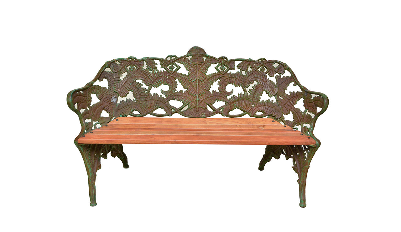 Andre Green Cast Iron Bench