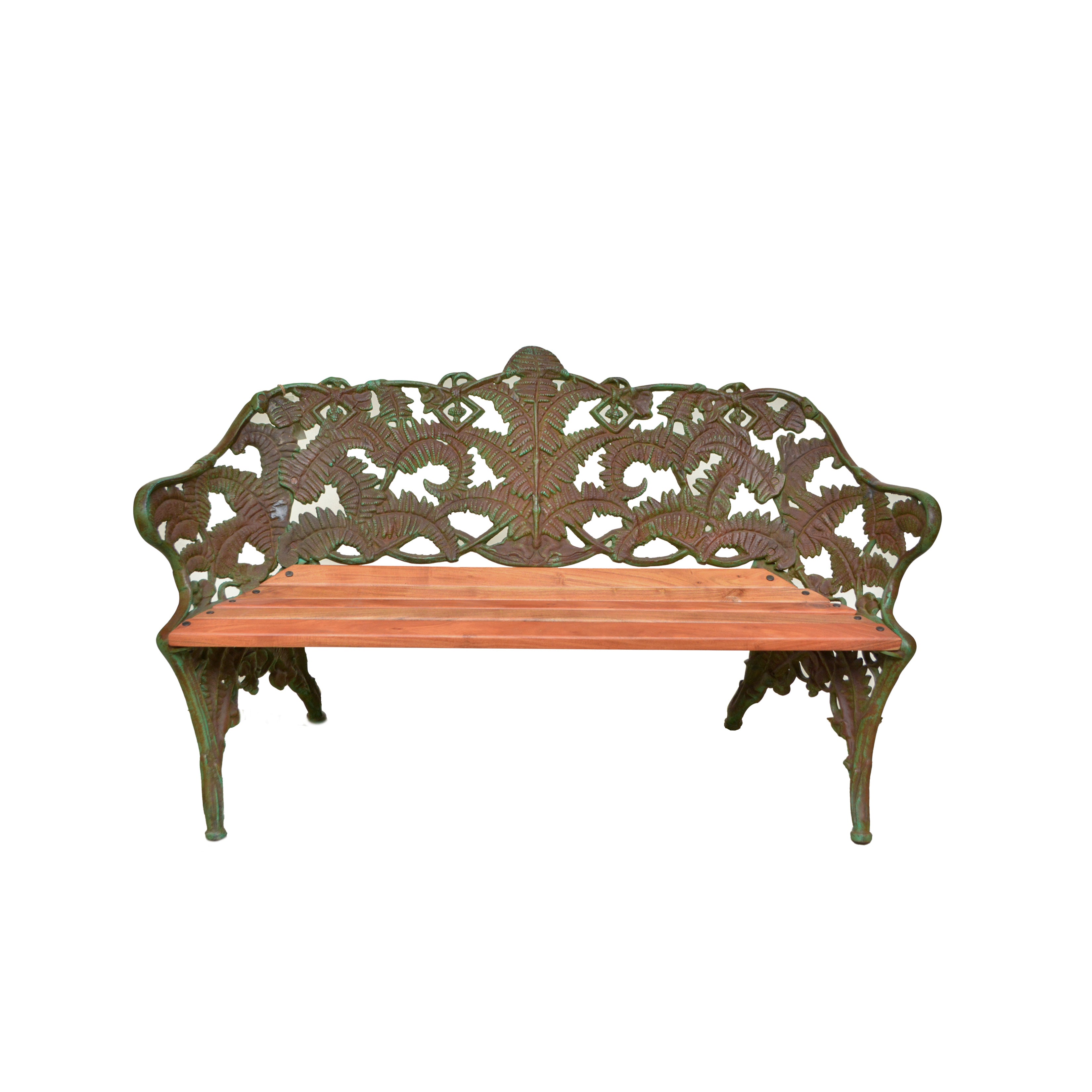Andrƒ© Green Cast Iron Bench