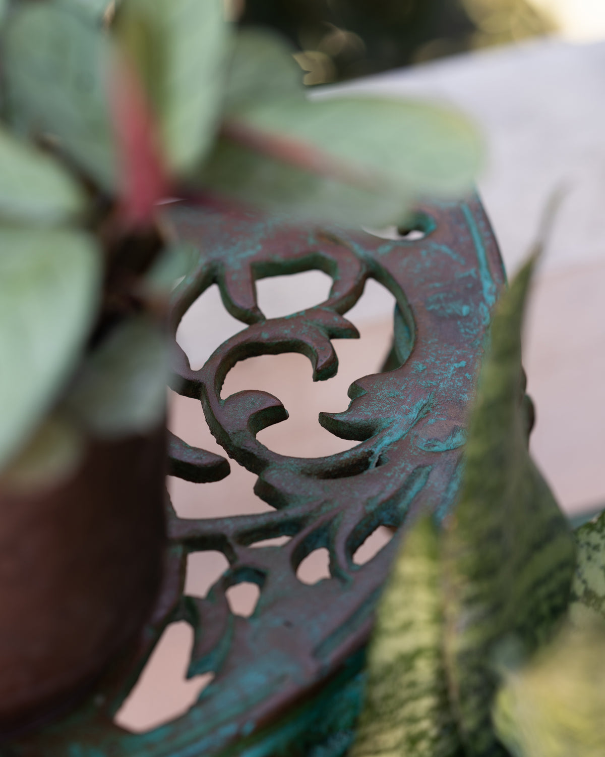 French Cast Iron Planter Stand- Green