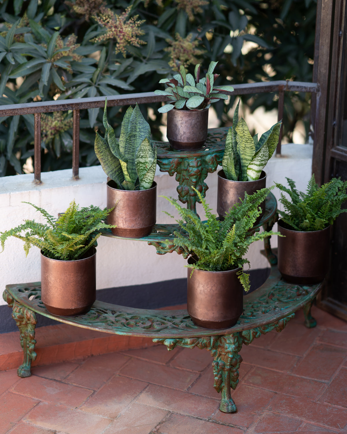 French Cast Iron Planter Stand- Green