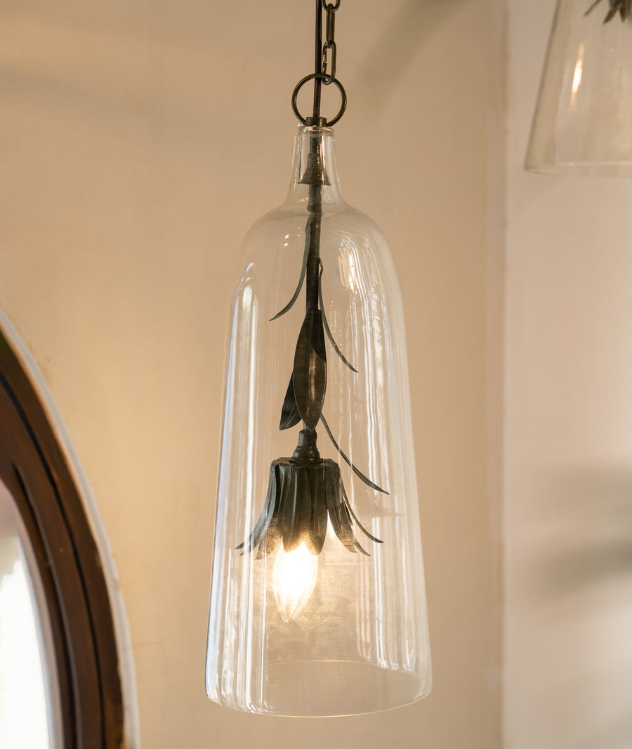 Chic Glass Pendant Light with Chain