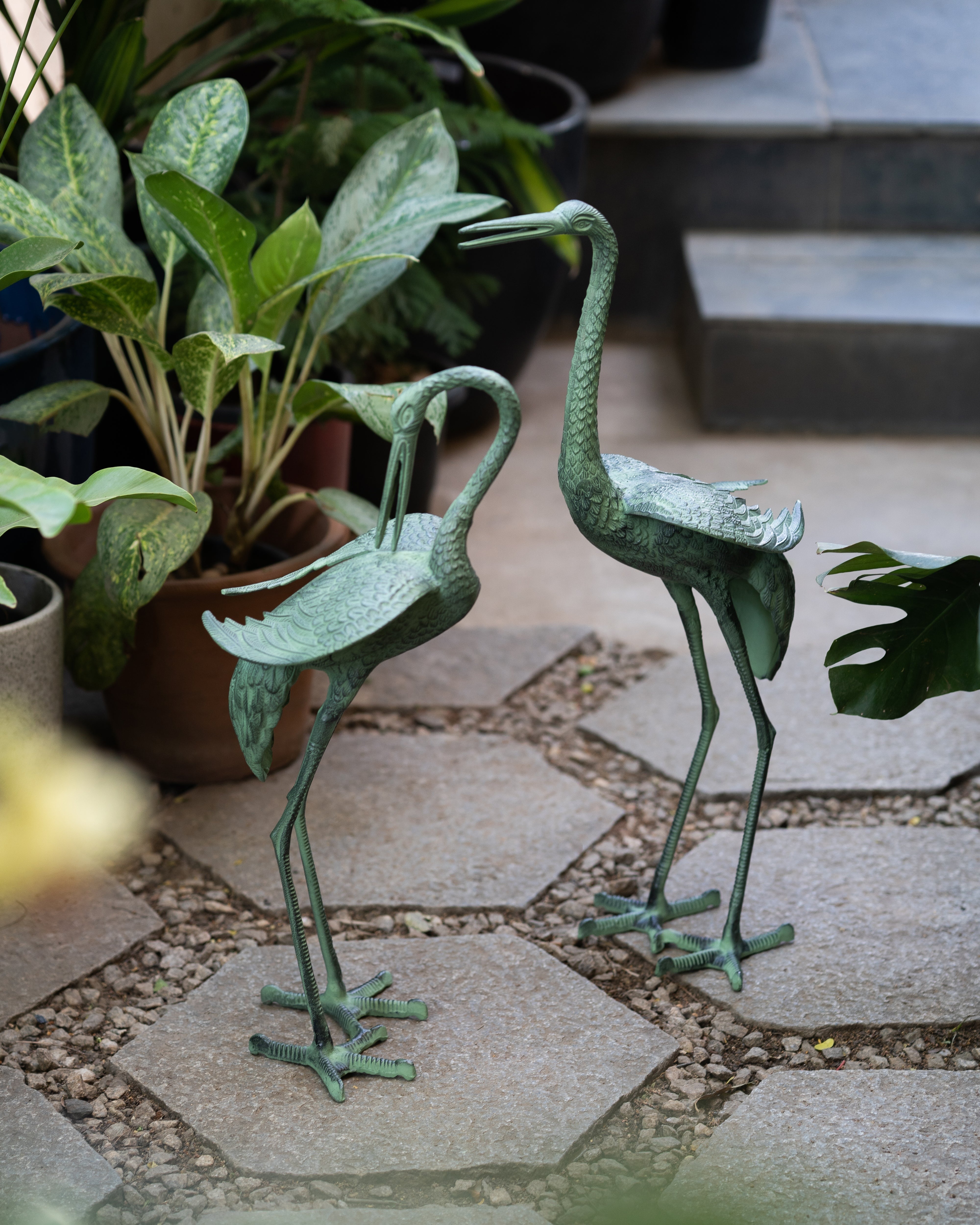 Garden Crane Statue