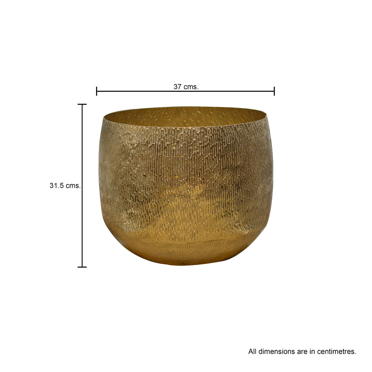 Textured Metal Pot