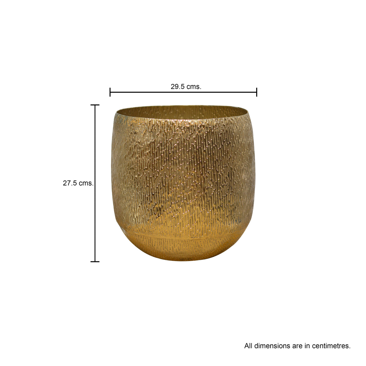Textured Metal Pot