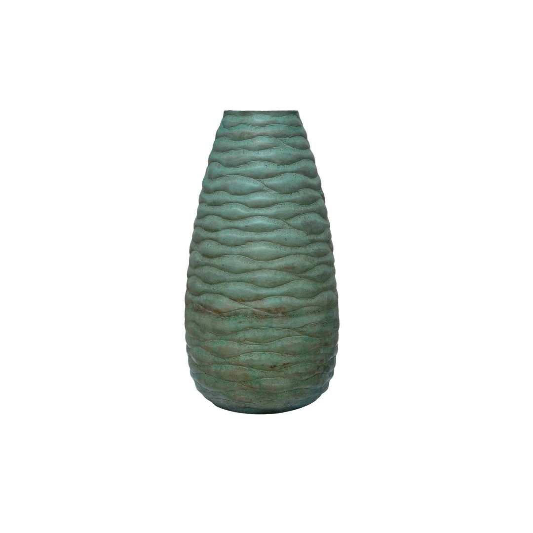 Tall Textured Metal Vase