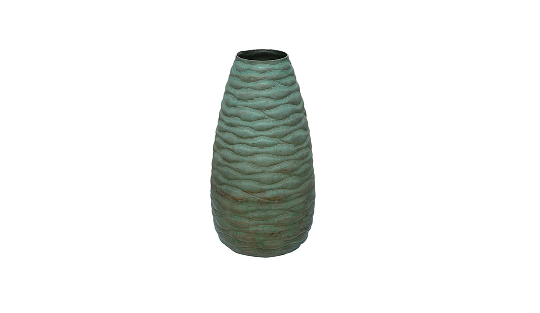 Tall Textured Metal Vase