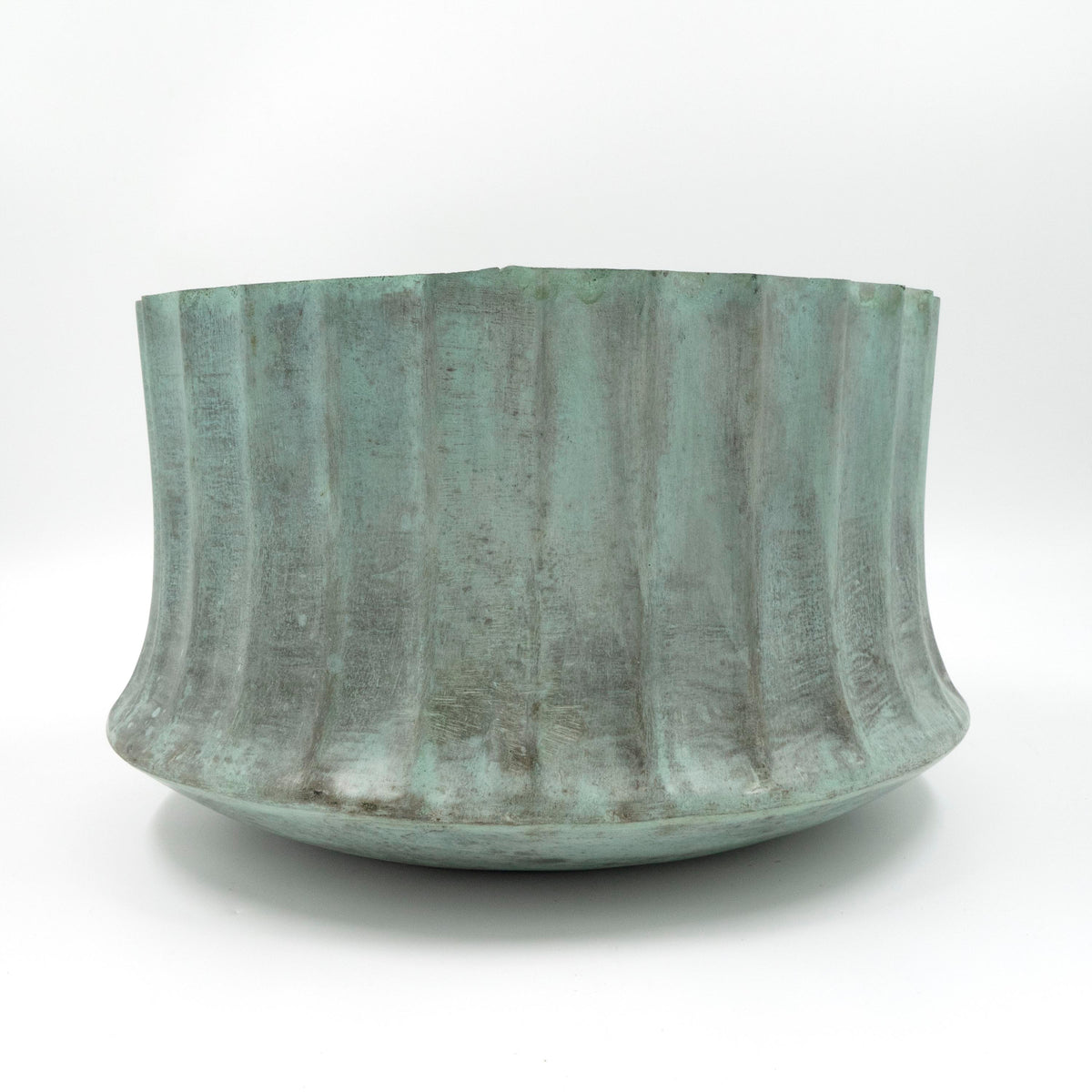 Verdi Blue Fluted Metal Pot