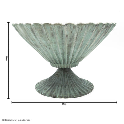 Flower Vase Fluted on a Stand