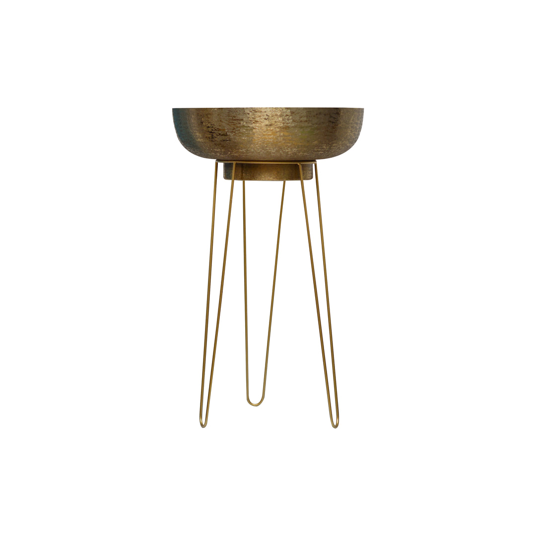 Brushed Gold Bowl on a stand
