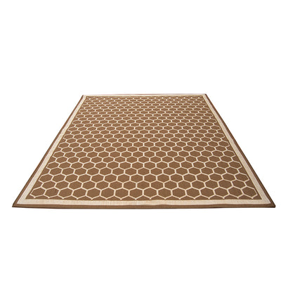 Honeycomb brown rug