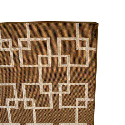 Geometric design brown rug