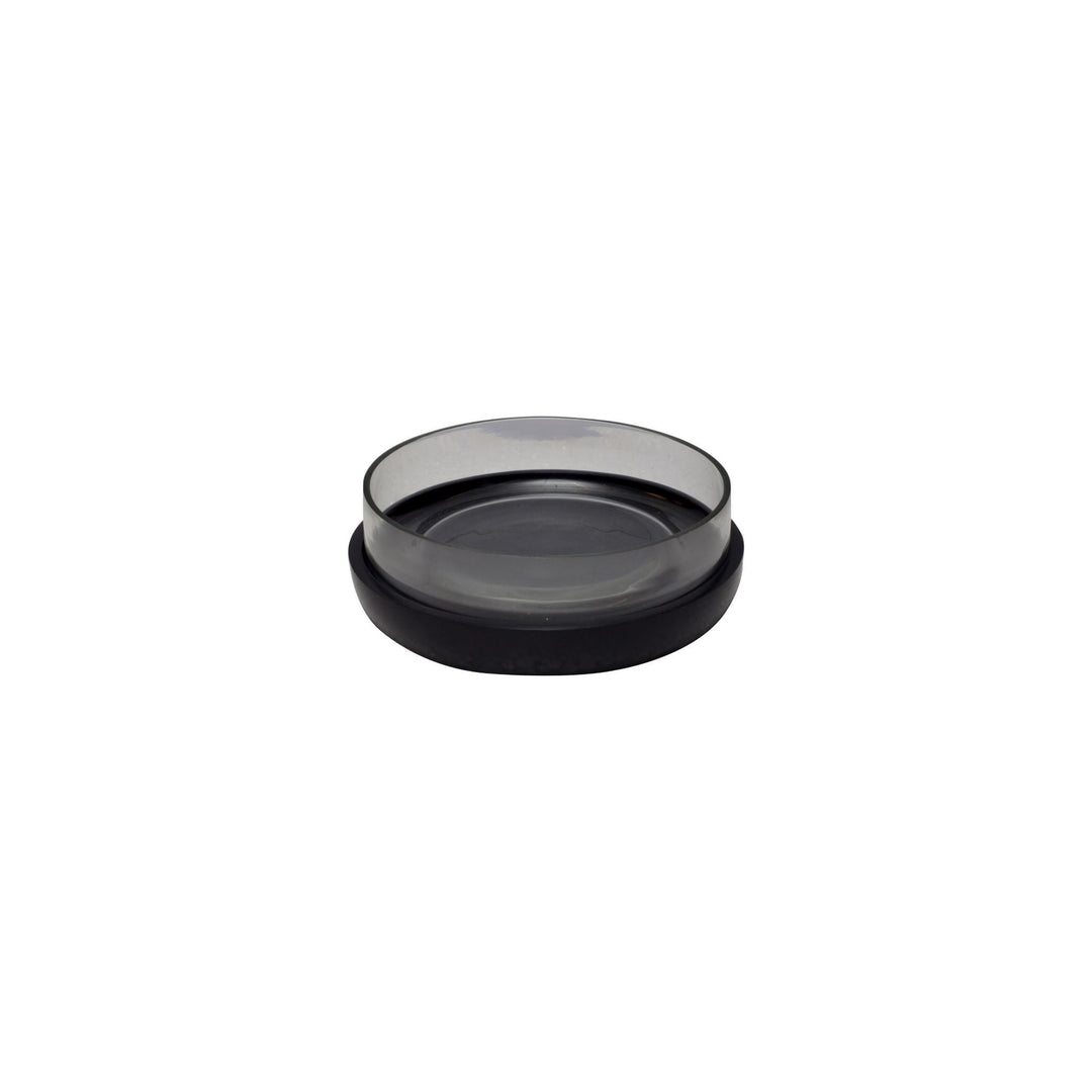 Ebony Glass bowl with Marble
