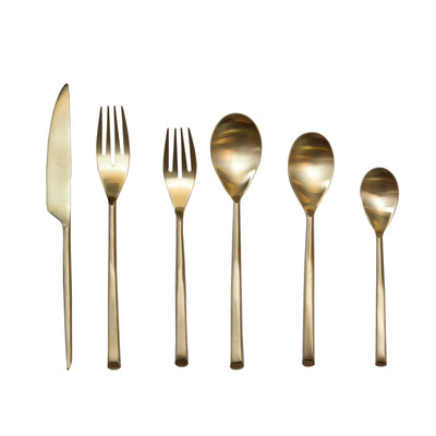 Champagne Gold Flat Cutlery Set