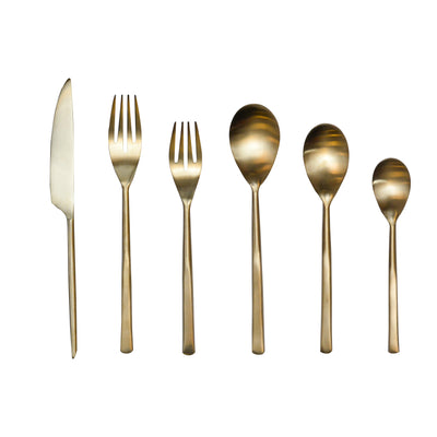 Champagne Gold Flat Cutlery Set