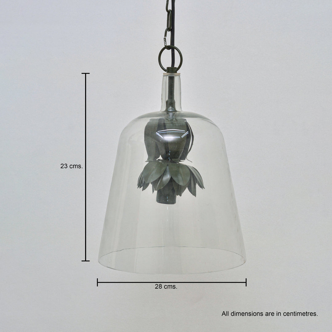 Glass Pendant Light with Chain