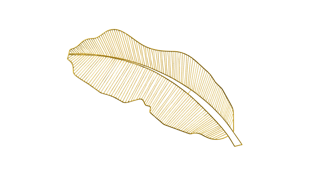 Serene Metal Leaf Wall Art