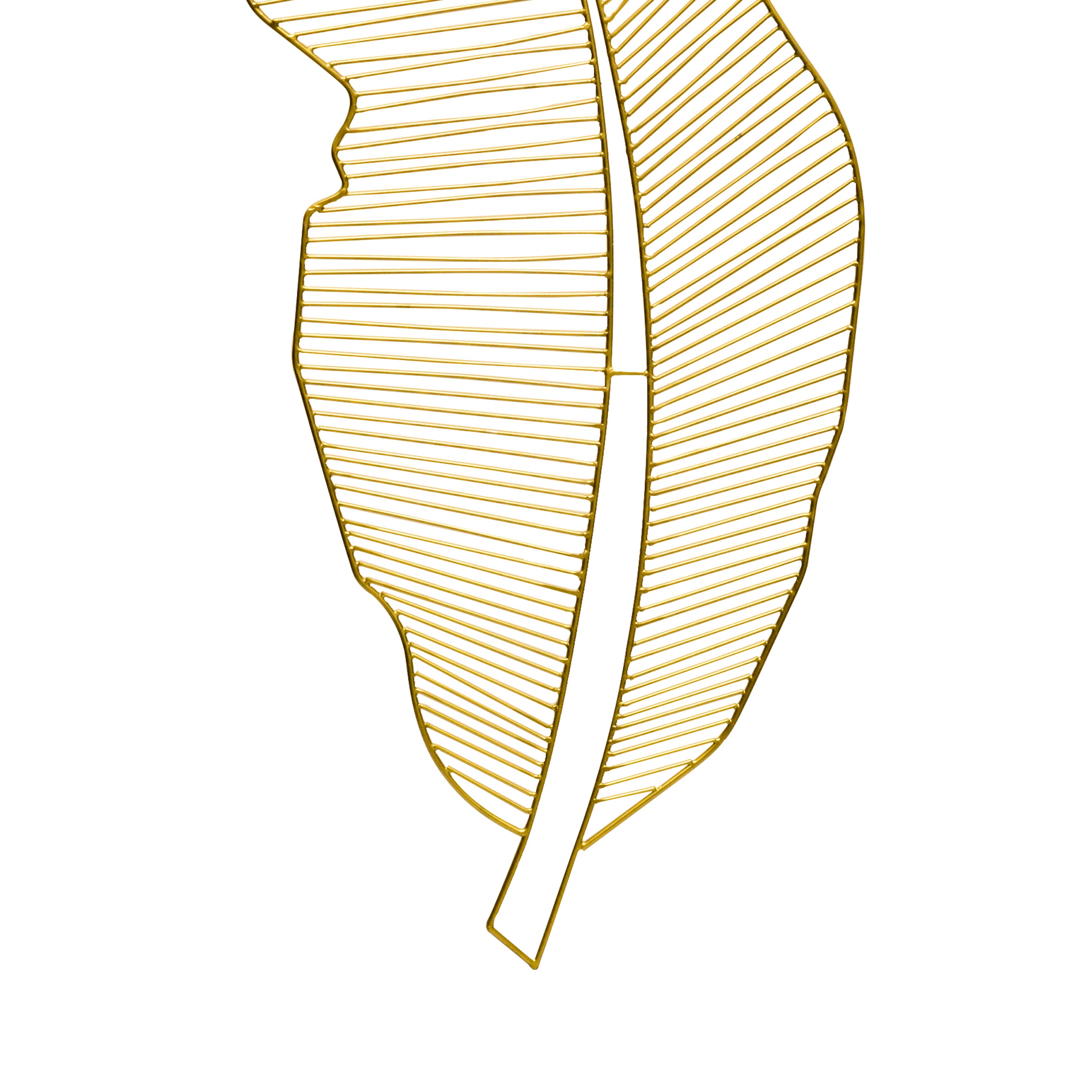 Serene Metal Leaf Wall Art