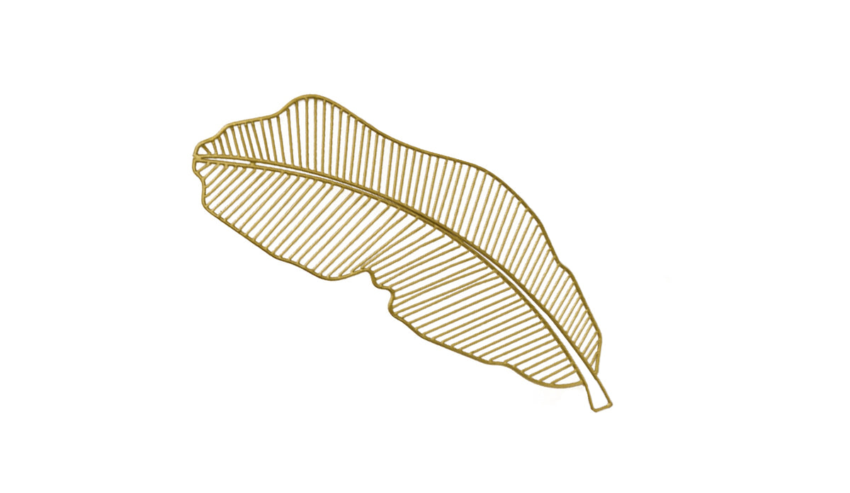 Serene Metal Leaf Wall Art