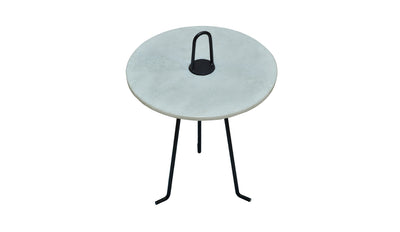 Side Table Marble With Round Handle