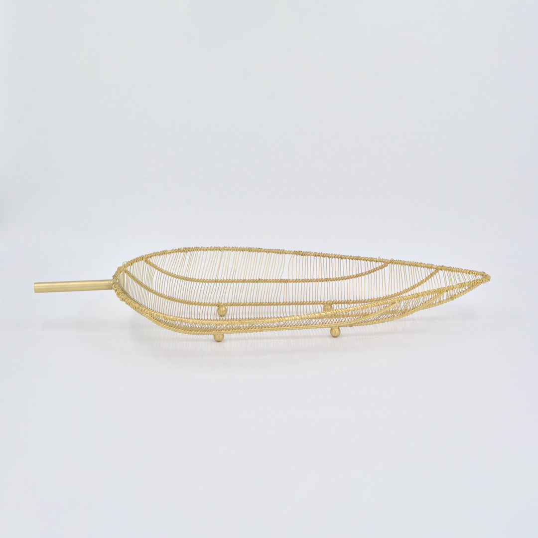 Leaf Shaped Metal Fruit Tray