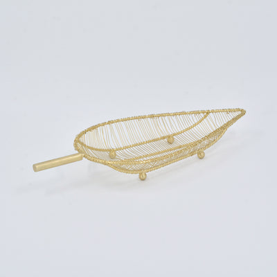 Leaf Shaped Metal Fruit Tray