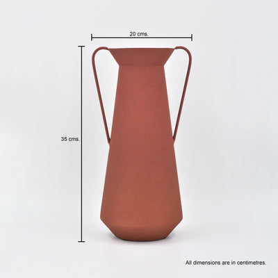 Broad base Flower Vase with Handles