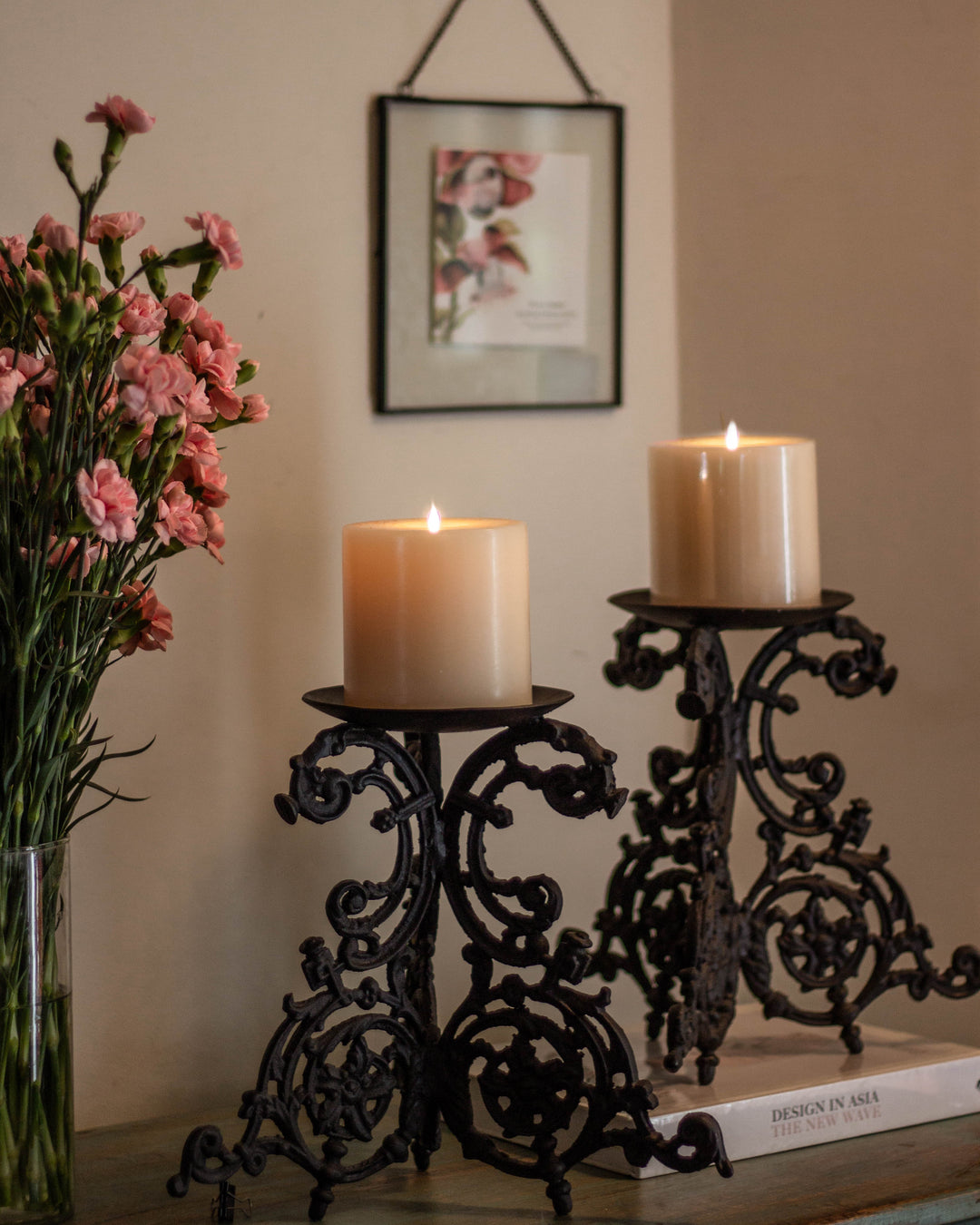 Cast Iron Candle Stand- Black