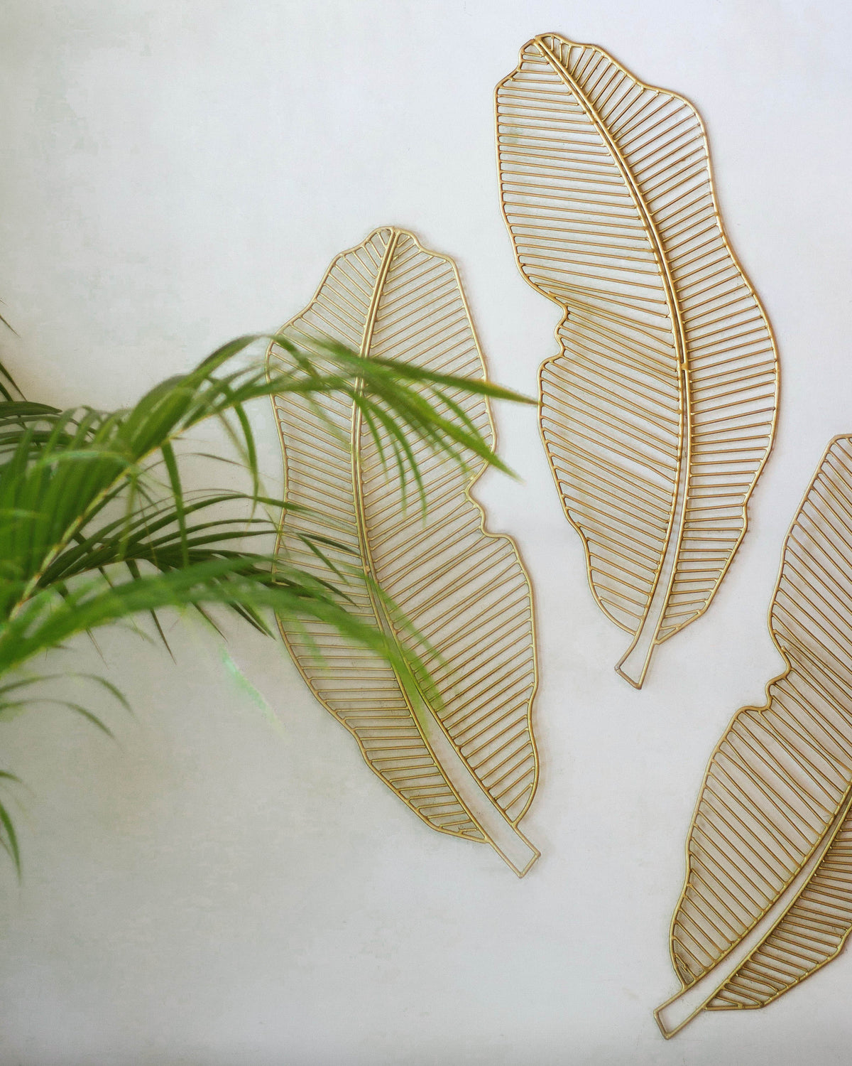Serene Metal Leaf Wall Art