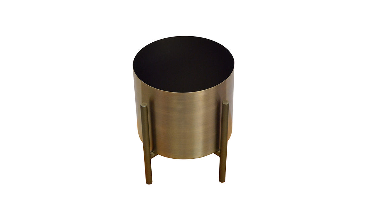 Gold Planter with stand