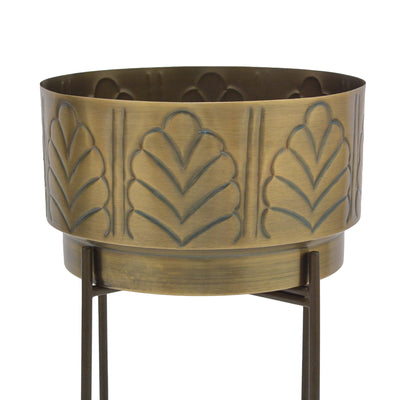 Brass Metal Planter with Stand