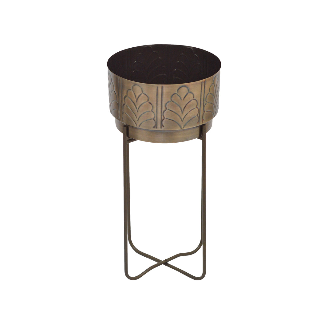 Brass Metal Planter with Stand