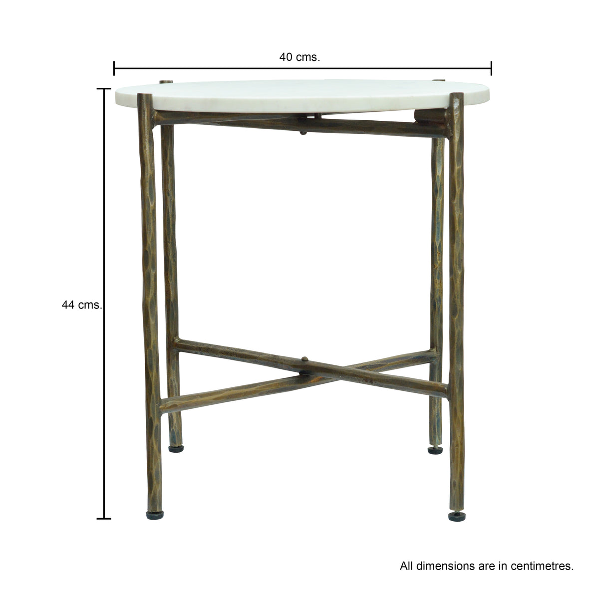 Marble and Iron Centre Table