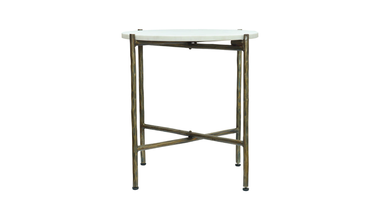 Marble and Iron Centre Table