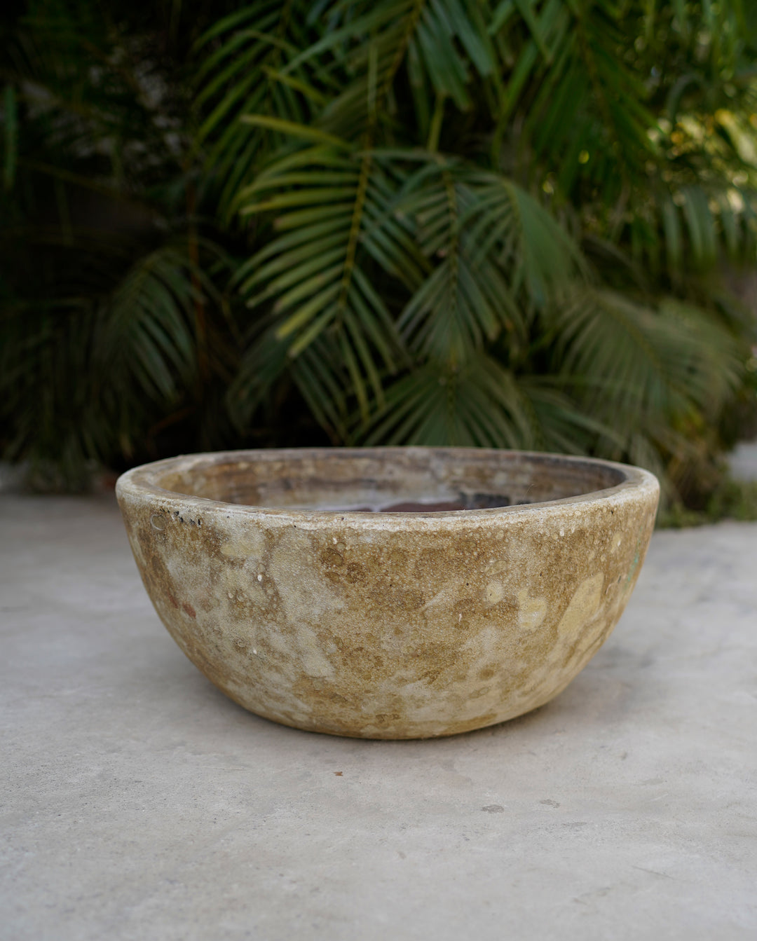 Round Low Bowl Beige Bubble