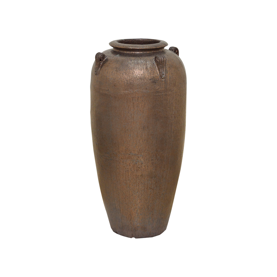 Ceramic Jar with Rim Bronze