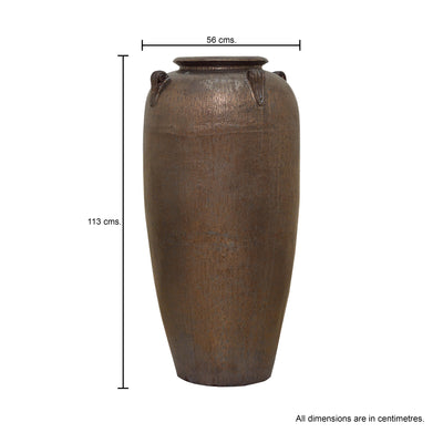 Ceramic Jar with Rim Bronze