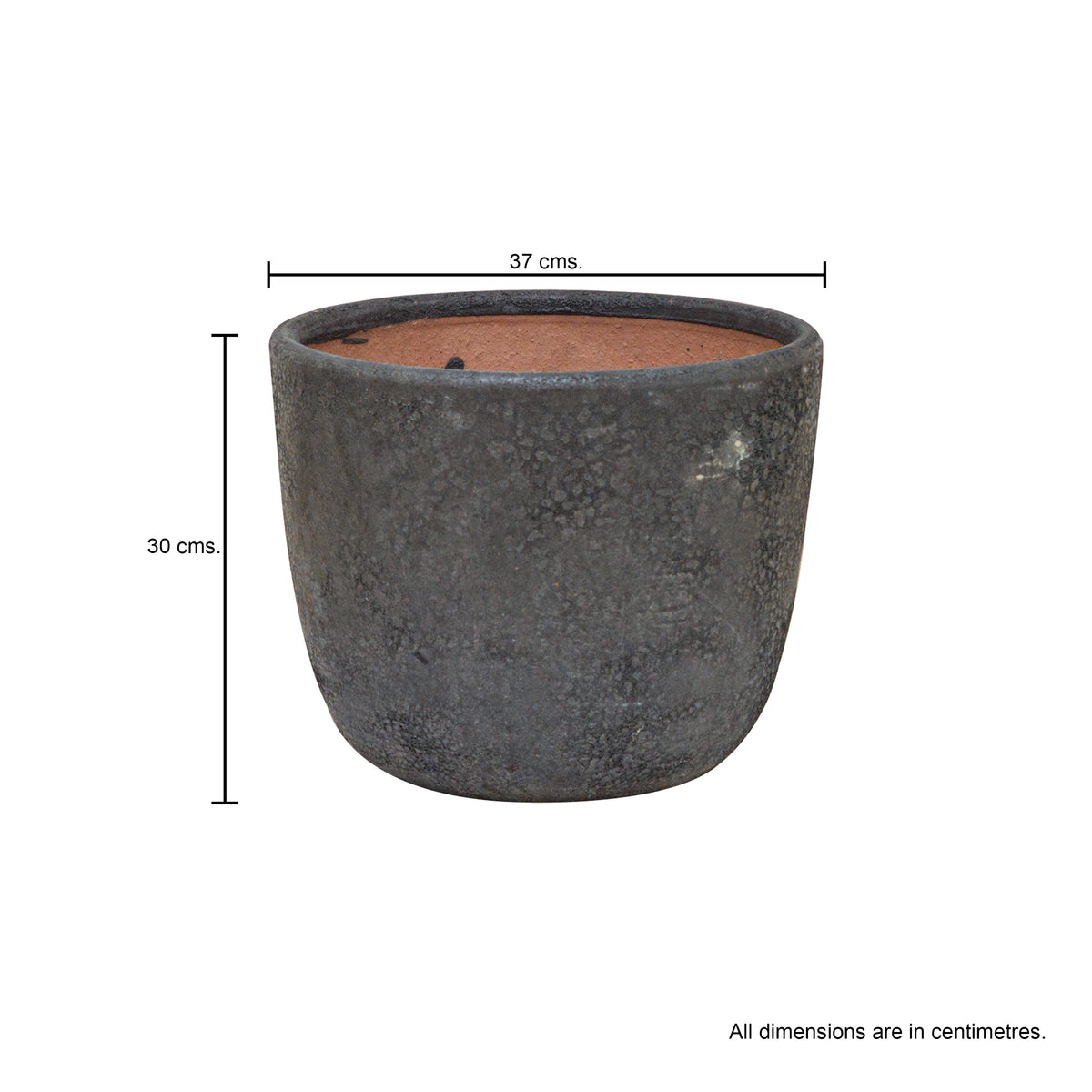 Round Pot Black Moon