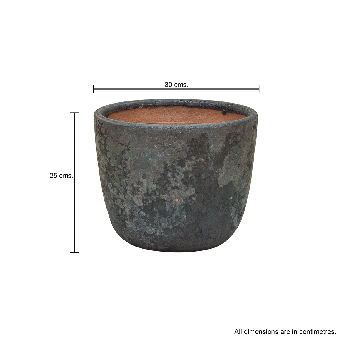 Round Pot Black Moon