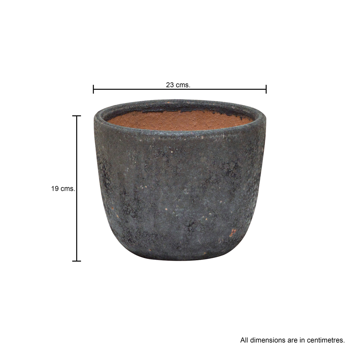Round Pot Black Moon