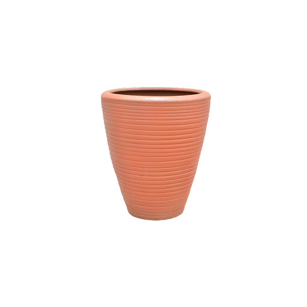 Ribbed Glass Terracotta pot