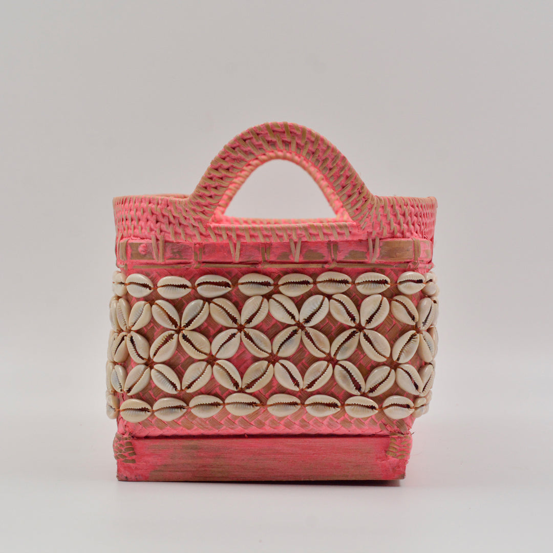 Rectangular Shell Rattan Basket