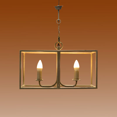Rectangular Pendent Lamp with 2 holders