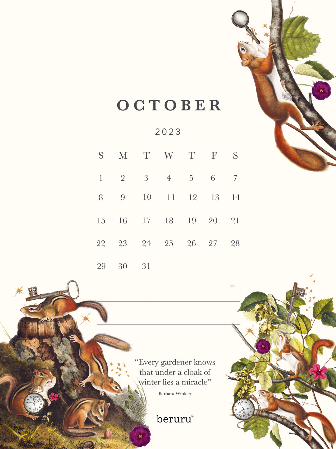 Enchanted Garden - 2023 Beruru Calendar