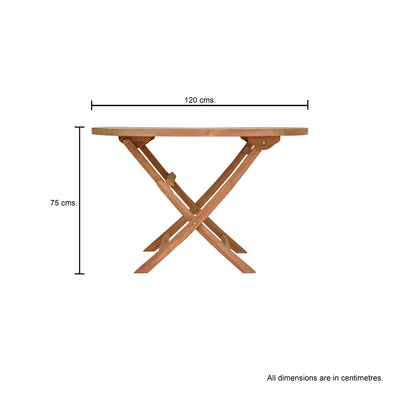 Sunburst Folding Table