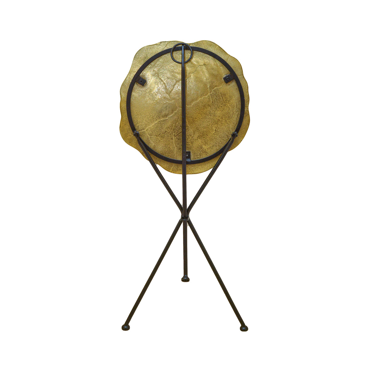 Ruffled Textured Round Side Table