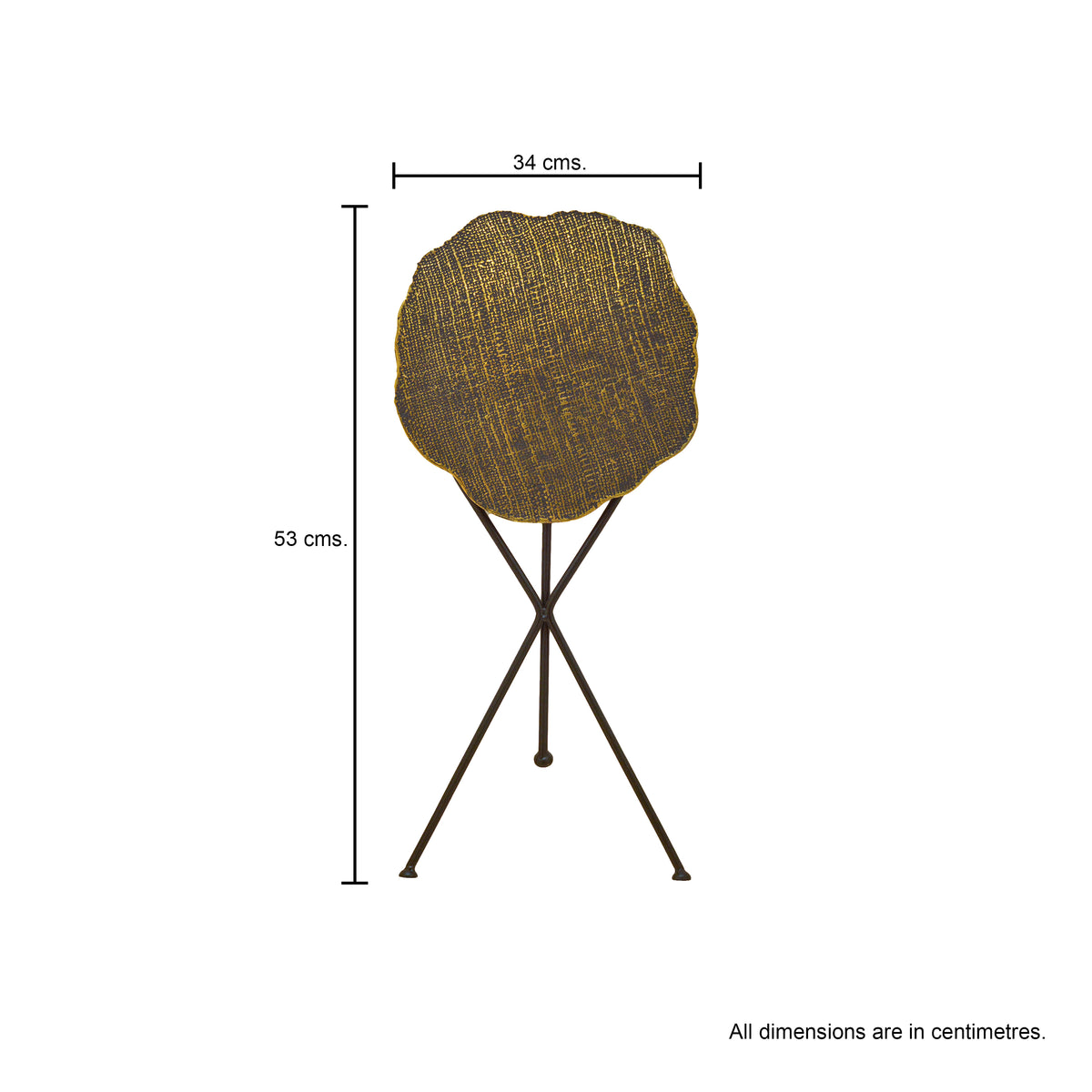 Ruffled Textured Round Side Table