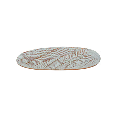Platter Textured with White gold Antique